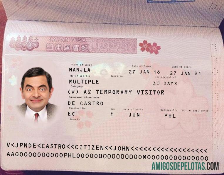 Visto para o Japão modelo